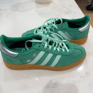 Adidas Green and Silver Spezial Shoes